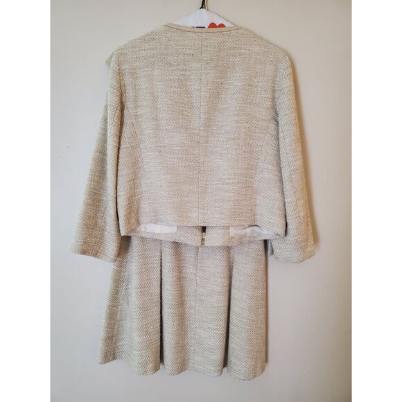 Trussardi Jeans Cotton Blend and Leather Tweed Dress and Jacket, Size 42 (M) - Picture 2 of 12